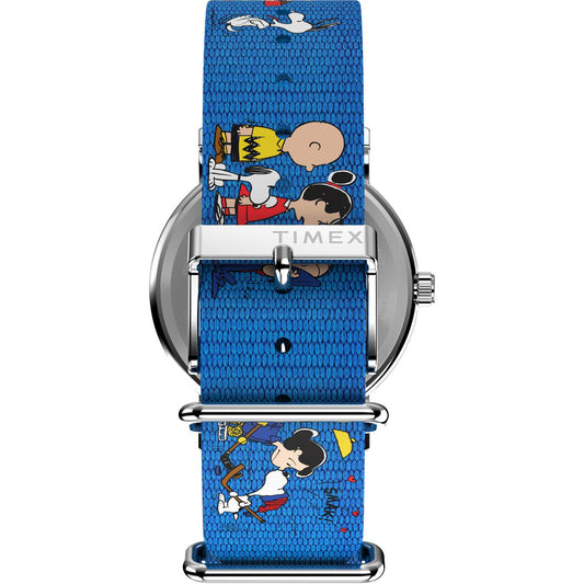 Timex Análogo para dama con Correa de Tela Peanuts Snoopy 38 mm – TW2W19400