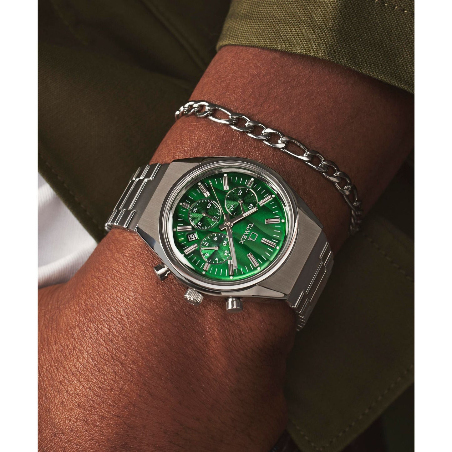TW2W33600 Reloj Timex Q Falcon Eye de caballero banda de metal 40 mm