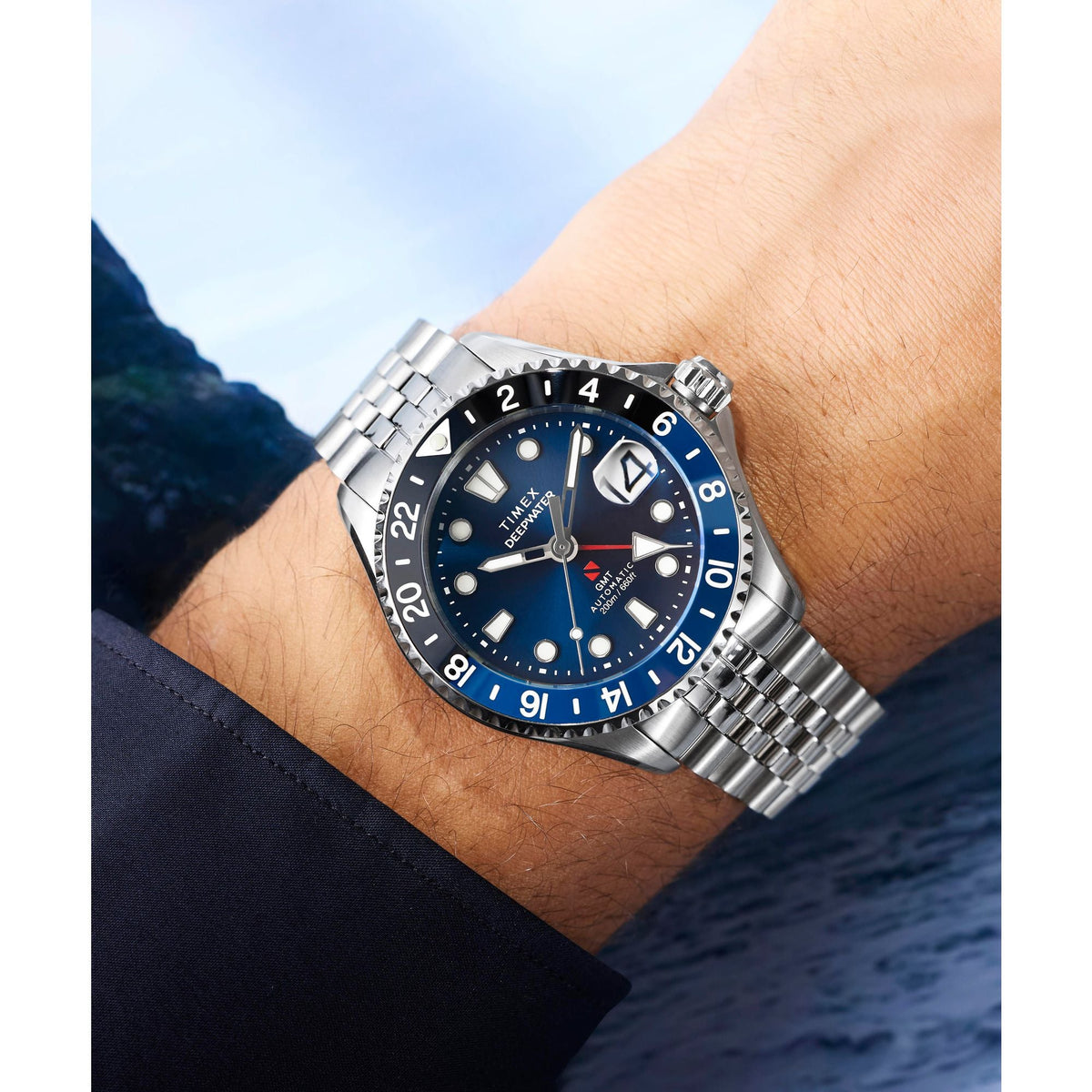 Timex Deepwater Meridian de caballero correa de metal – TW2Y64000
