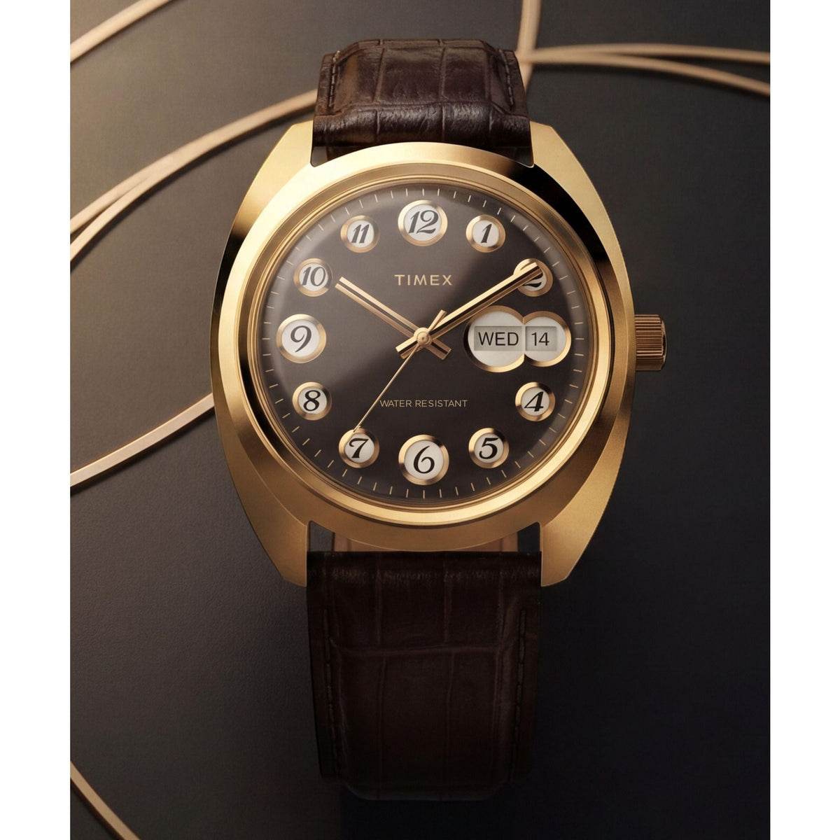 Timex 1976 Rotary Phone Dial de hombre correa de cuero – TW2Y82100