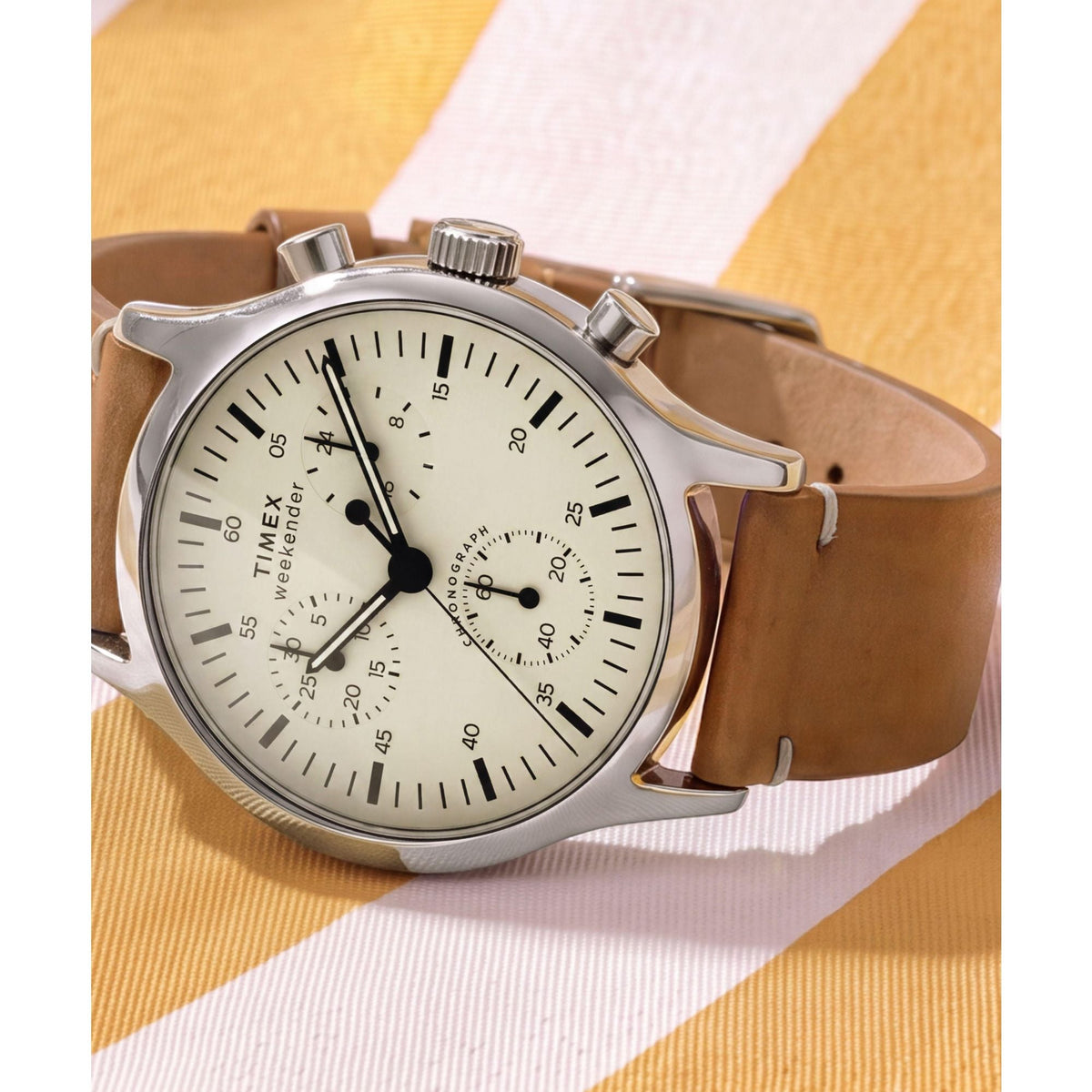 Timex Weekender New England de caballero correa de cuero – TW2Y85000
