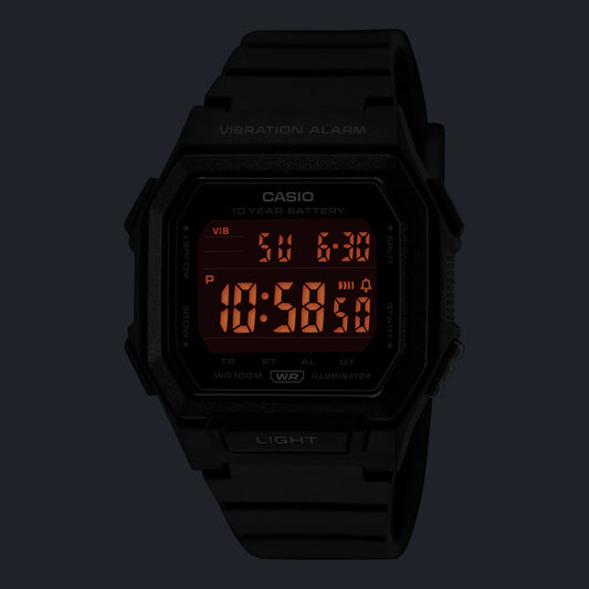 Casio de hombre correa de silicona – W-738H-1BV