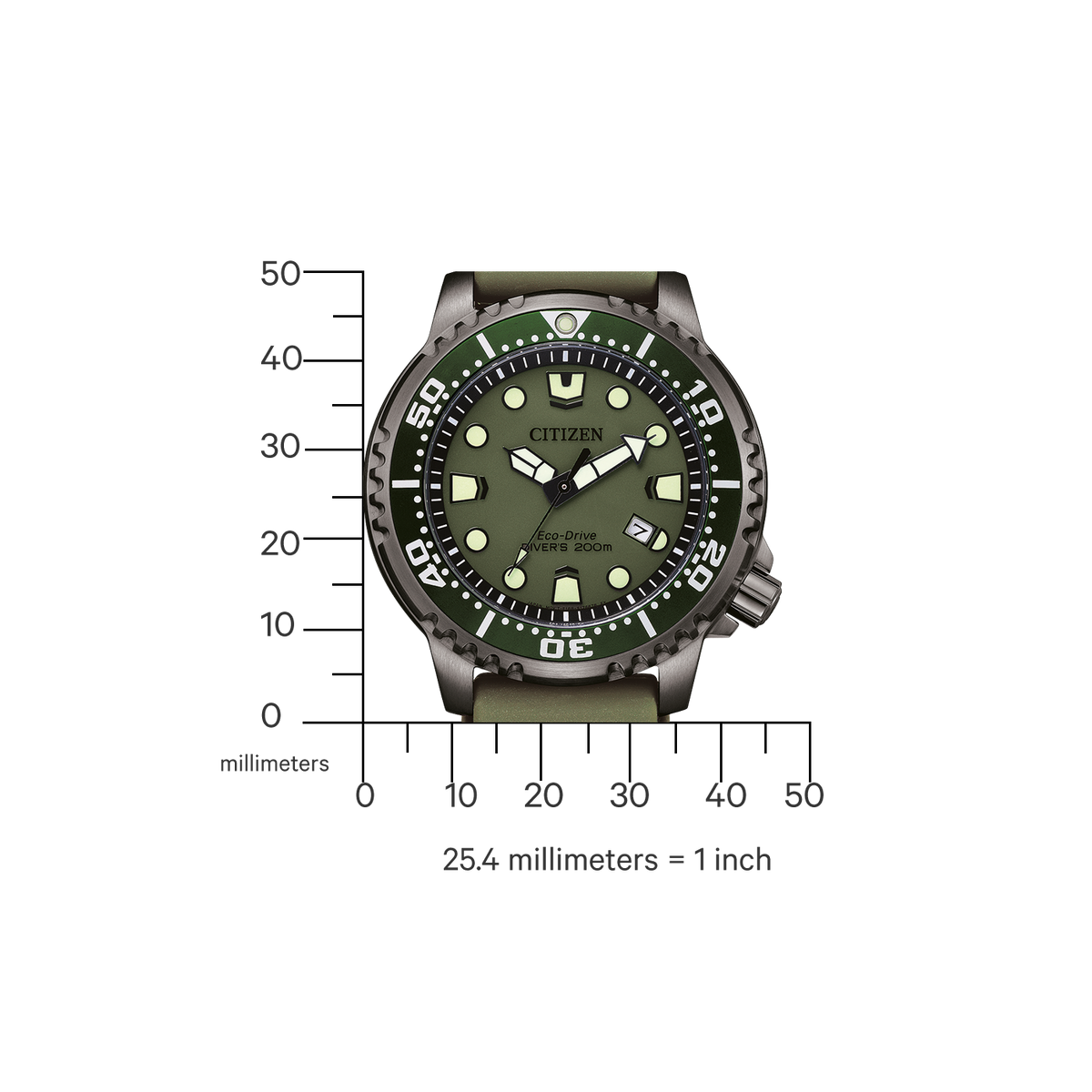 bn0157-11x Citizen Eco-drive de hombre pulsera de caucho 44 mm