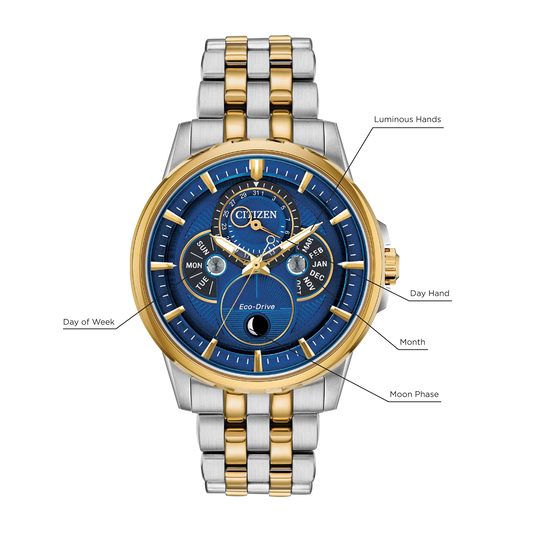 bu0054-52l Citizen Eco-drive de caballero pulsera de metal 44 mm
