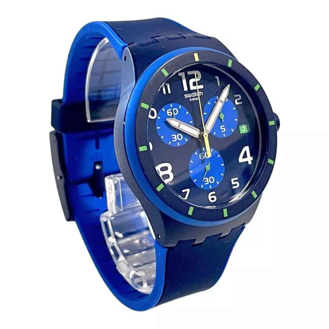 Swatch Bleu Sur Bleu Análogo para Caballero con Correa de Resina – SUSN409