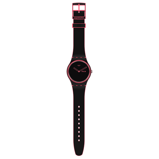 Swatch Minimal Line Pink unisex banda de caucho – SO29P700