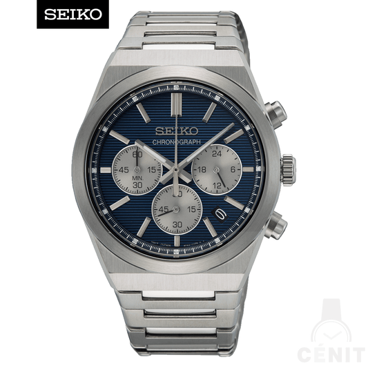 Seiko Neo-Vintage Cronógrafo 40MM Cristal de Zafiro Acero Inoxidable.