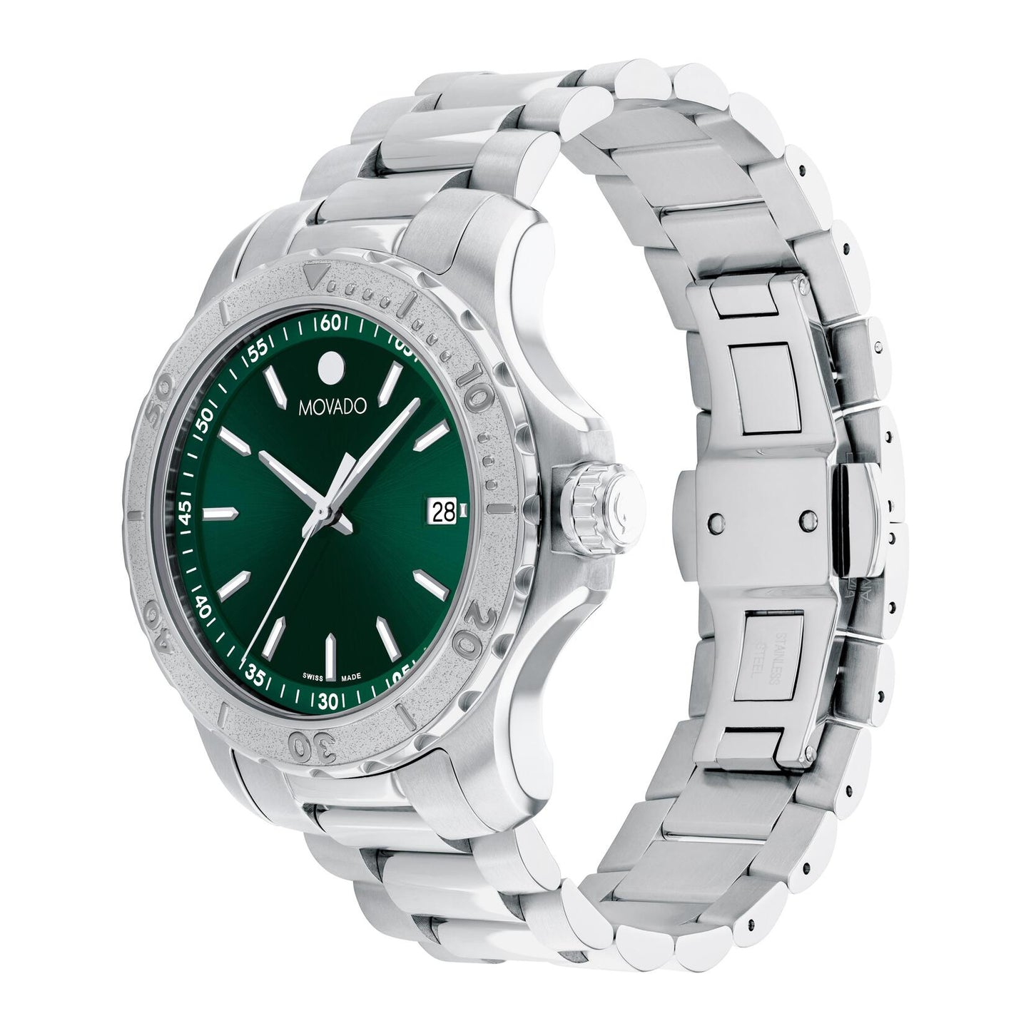 Movado Active Sport de hombre correa de metal 40 mm – 2600167