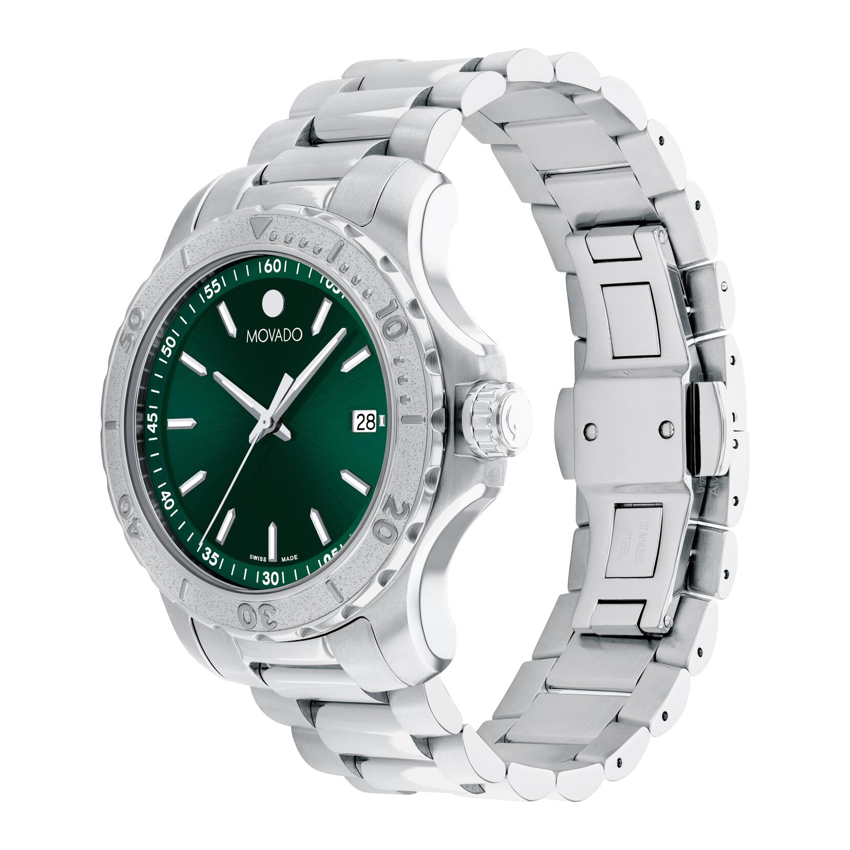 Movado Active Sport de hombre correa de metal 40 mm – 2600167