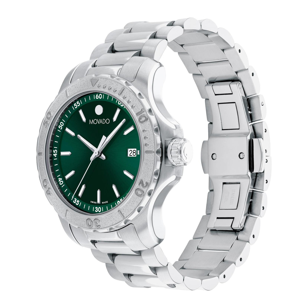 Movado Active Sport de hombre correa de metal 40 mm – 2600167