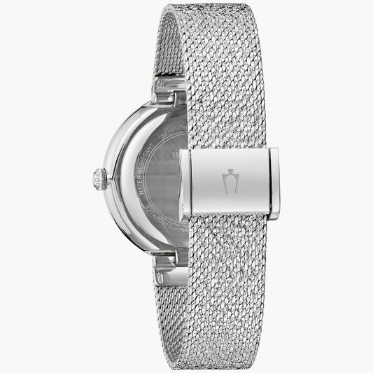 Bulova Crystal de dama correa mesh – 96L329