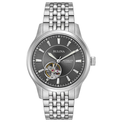Bulova Classic Skeleton de hombre pulsera de acero inoxidable – 96A190