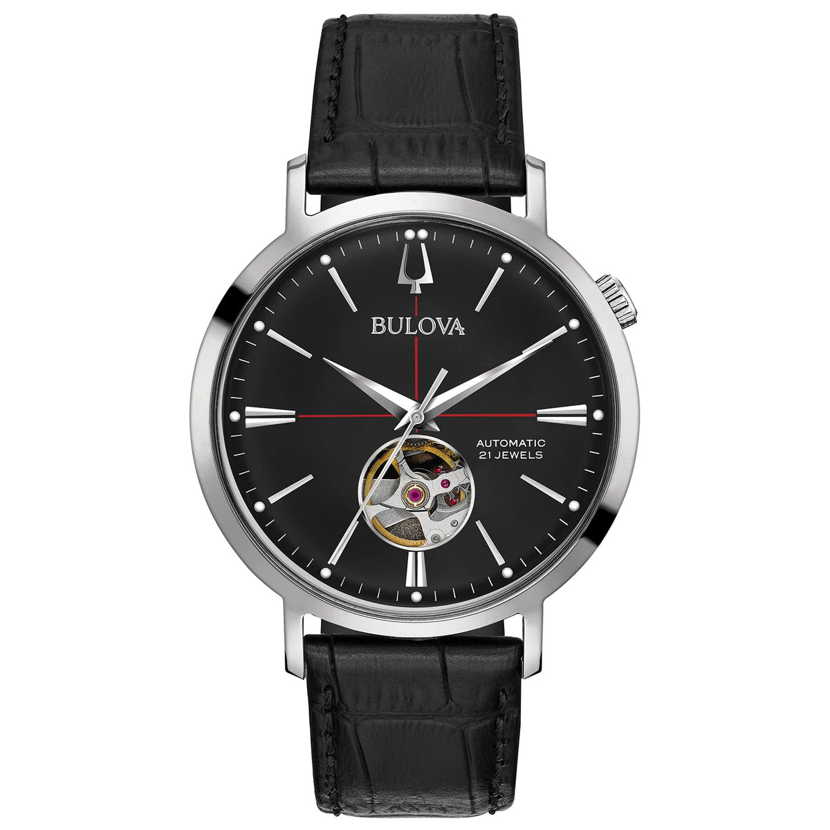 Bulova Classic Automatic de hombre corra de piel – 96A201