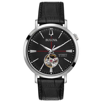 Bulova Classic Automatic de hombre corra de piel – 96A201
