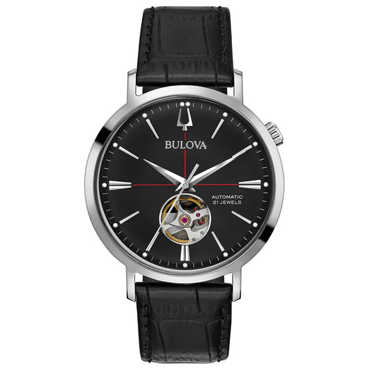Bulova Classic Automatic de hombre corra de piel – 96A201