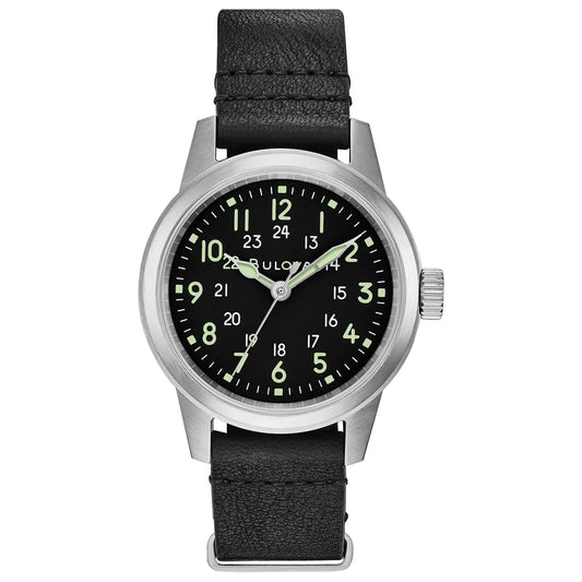 Bulova Military de hombre correa de piel – 96A219