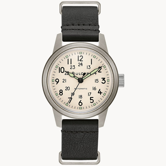 Bulova Hack Watch de hombre pulsera de piel – 96A246