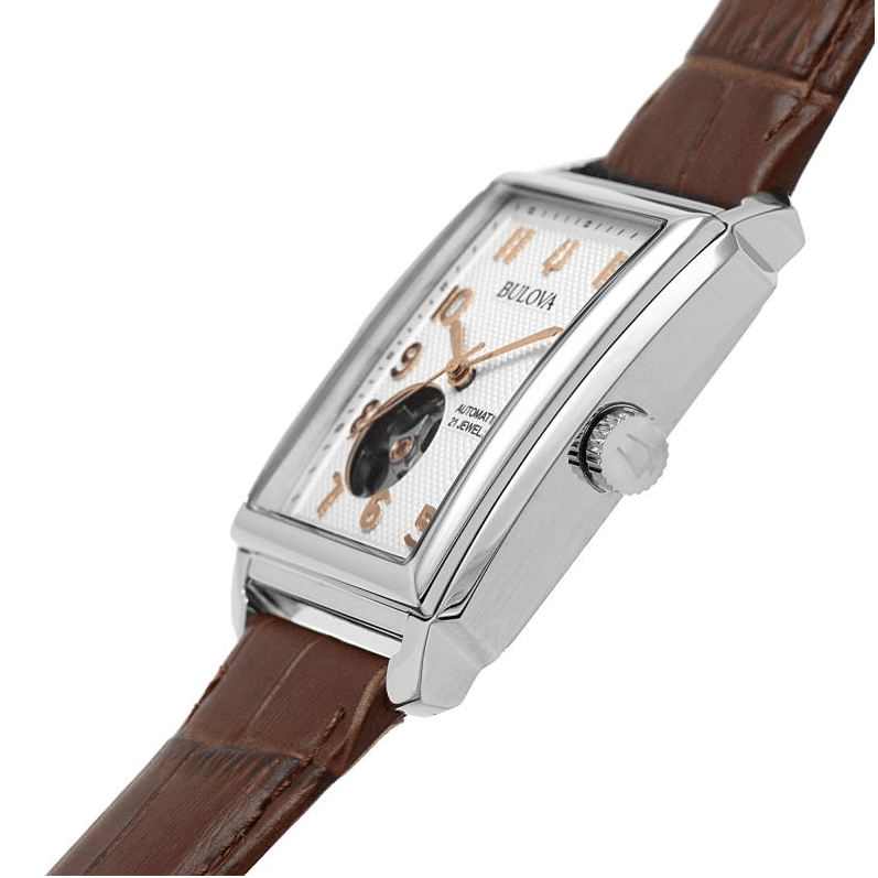 Bulova Sutton de hombre correa de piel 33 mm – 96A268