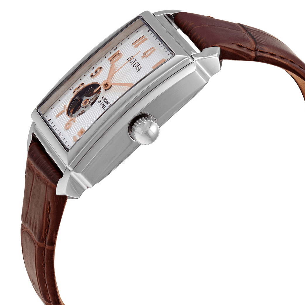 Bulova Sutton de hombre correa de piel 33 mm – 96A268