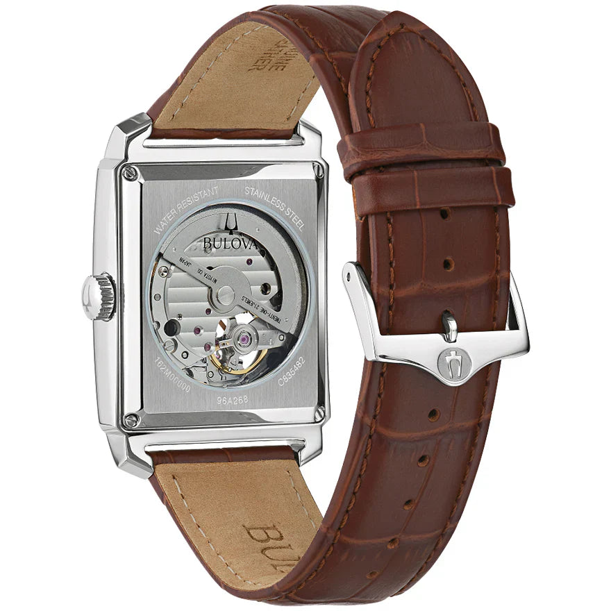 Bulova Sutton de hombre correa de piel 33 mm – 96A268