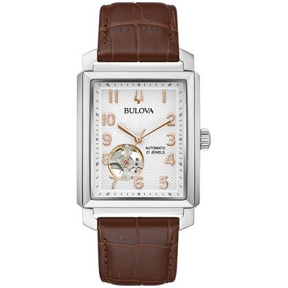 Bulova Sutton de hombre correa de piel 33 mm – 96A268