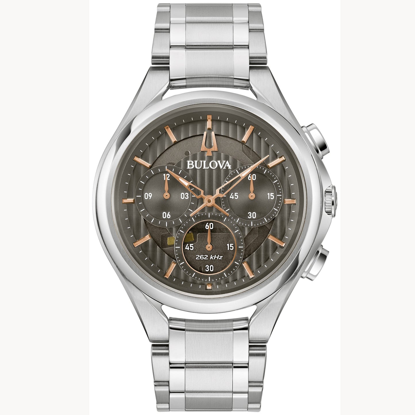 Bulova Curv de hombre banda de acero inoxidable 44mm – 96A298