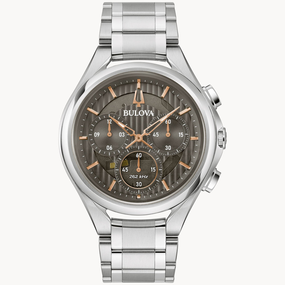 Bulova Curv de hombre banda de acero inoxidable 44mm – 96A298