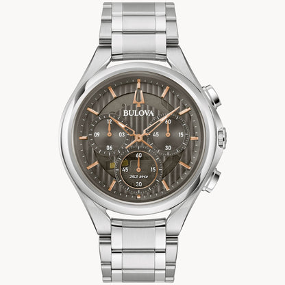 Bulova Curv de hombre banda de acero inoxidable 44mm – 96A298