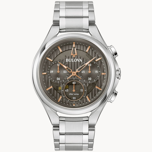 Bulova Curv de hombre banda de acero inoxidable 44mm – 96A298
