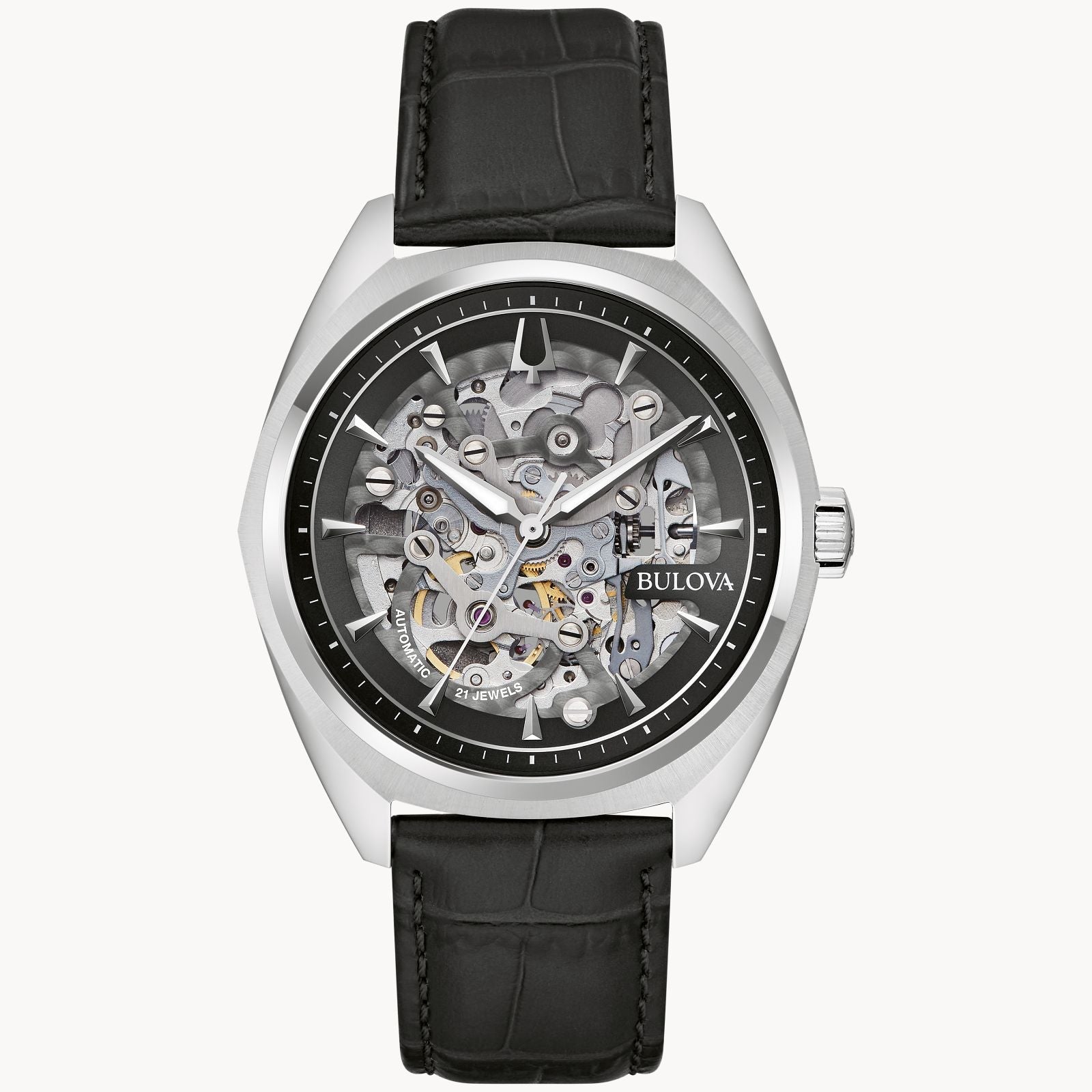 Bulova Surveyor de caballero correa de piel – 96A310