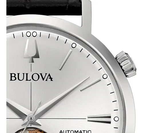 Bulova Aerojet de hombre correa de piel 42 mm – 96A315