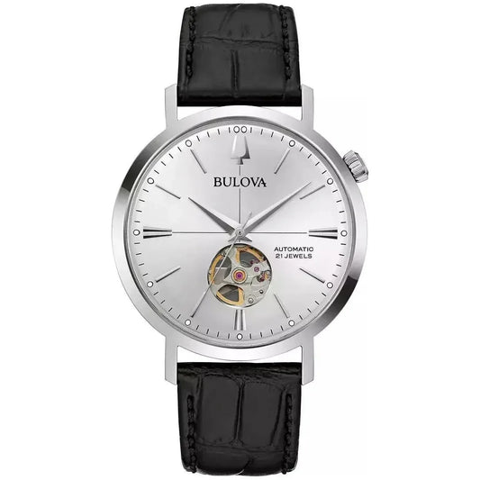 Bulova Aerojet de hombre correa de piel 42 mm – 96A315