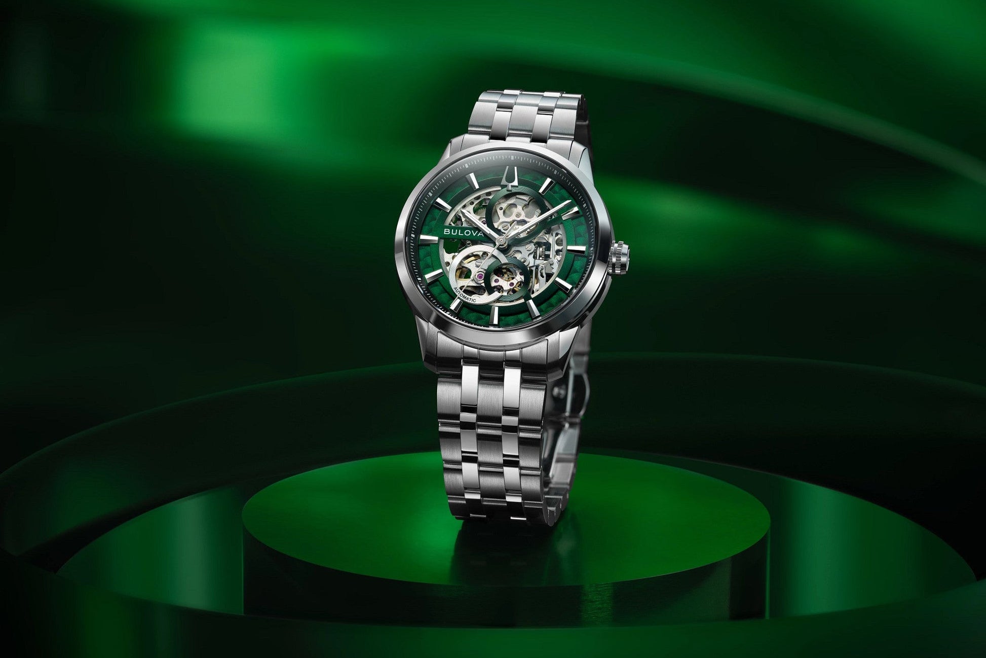Bulova Sutton Automatico Skeleton de hombre – 96A329