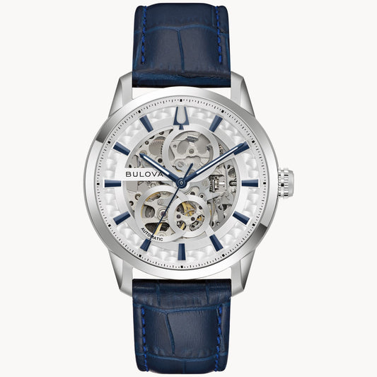 Bulova Sutton de hombre automático banda de piel – 96A330