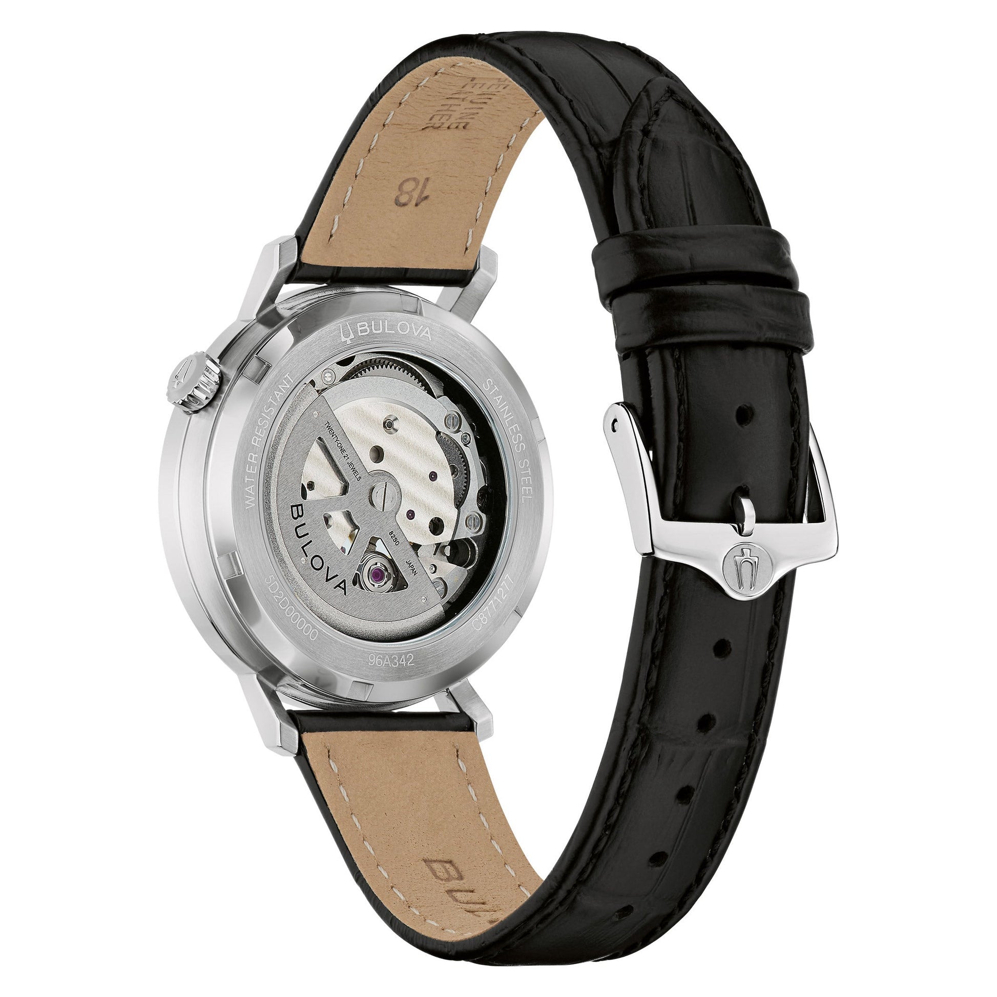 Bulova Classic de hombre correa de piel – 96A342