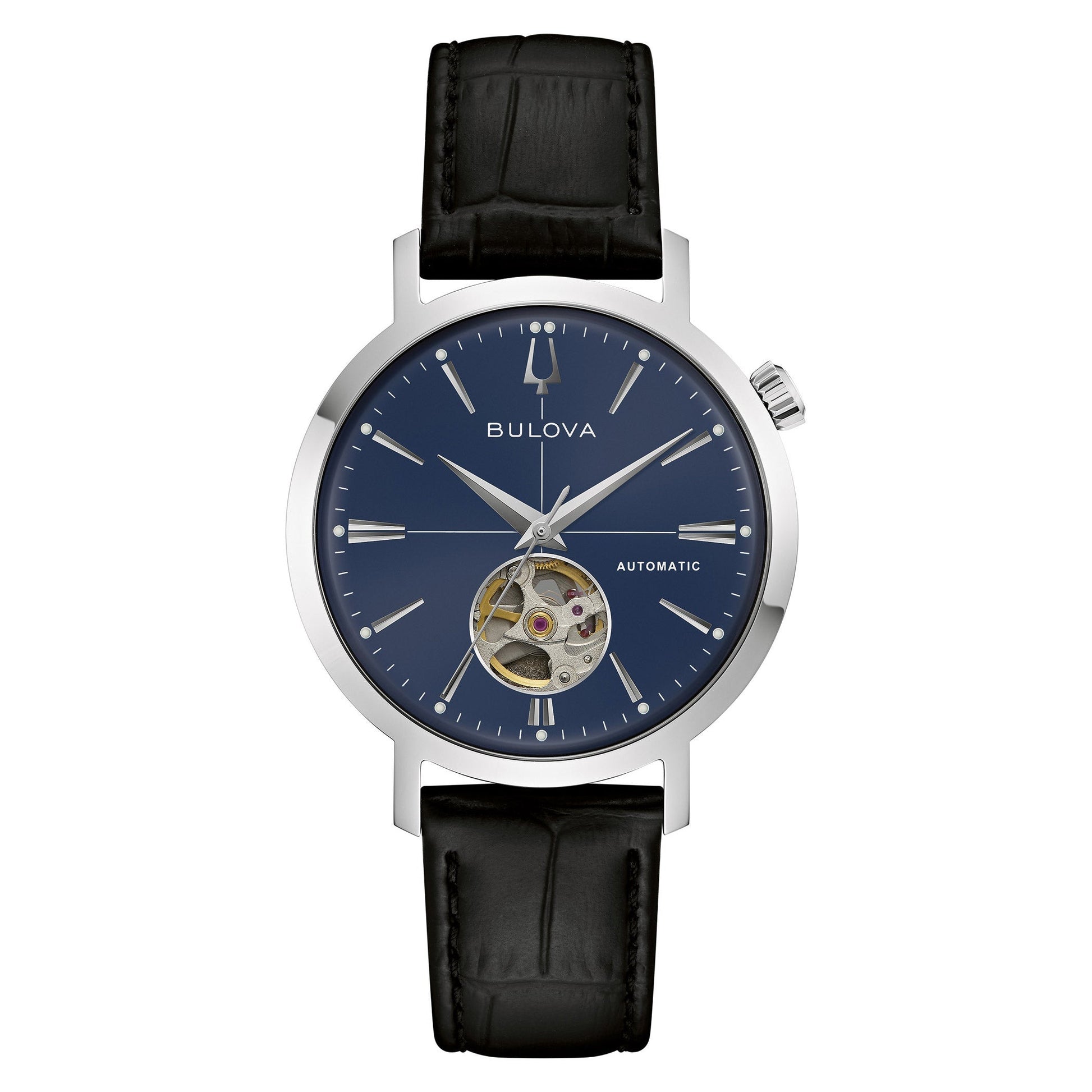 Bulova Classic de hombre correa de piel – 96A342
