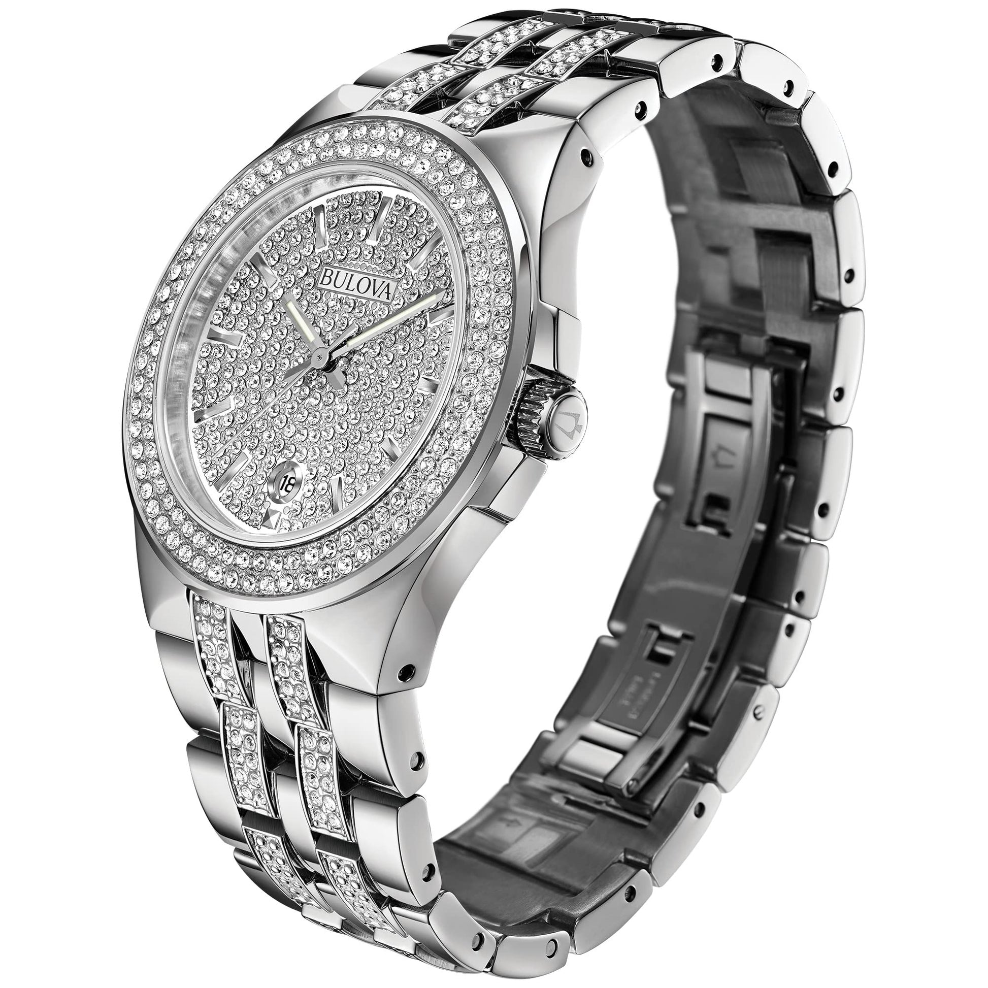 Bulova Crystal de hombre correa de metal – 96B235