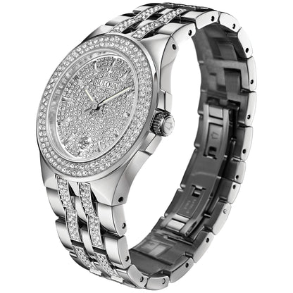 Bulova Crystal de hombre correa de metal – 96B235