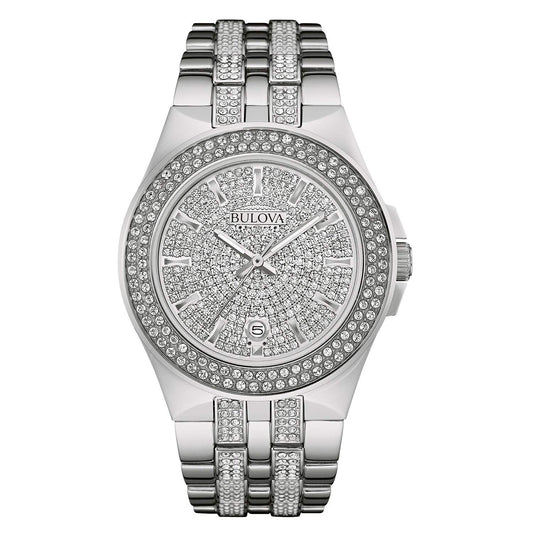 Bulova Crystal de hombre correa de metal – 96B235