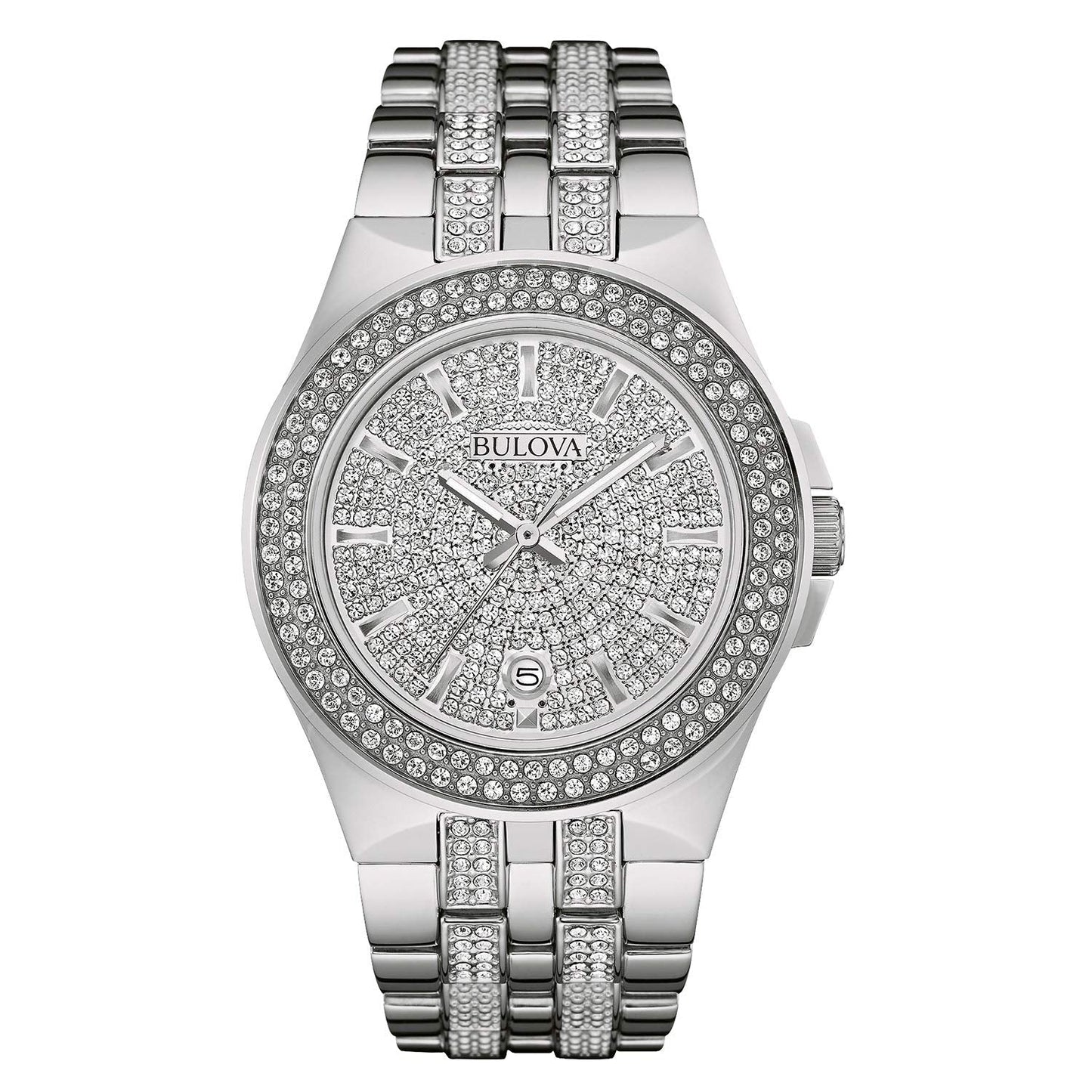 Bulova Crystal de hombre correa de metal – 96B235