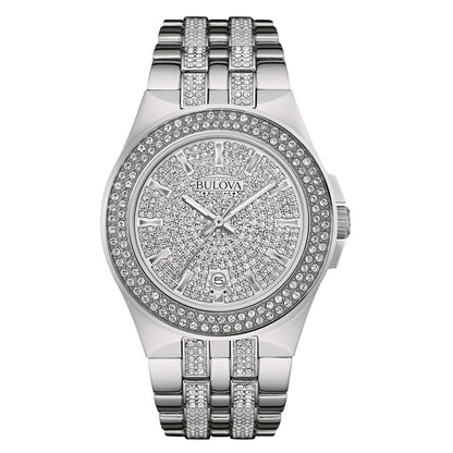 Bulova Crystal de hombre correa de metal – 96B235