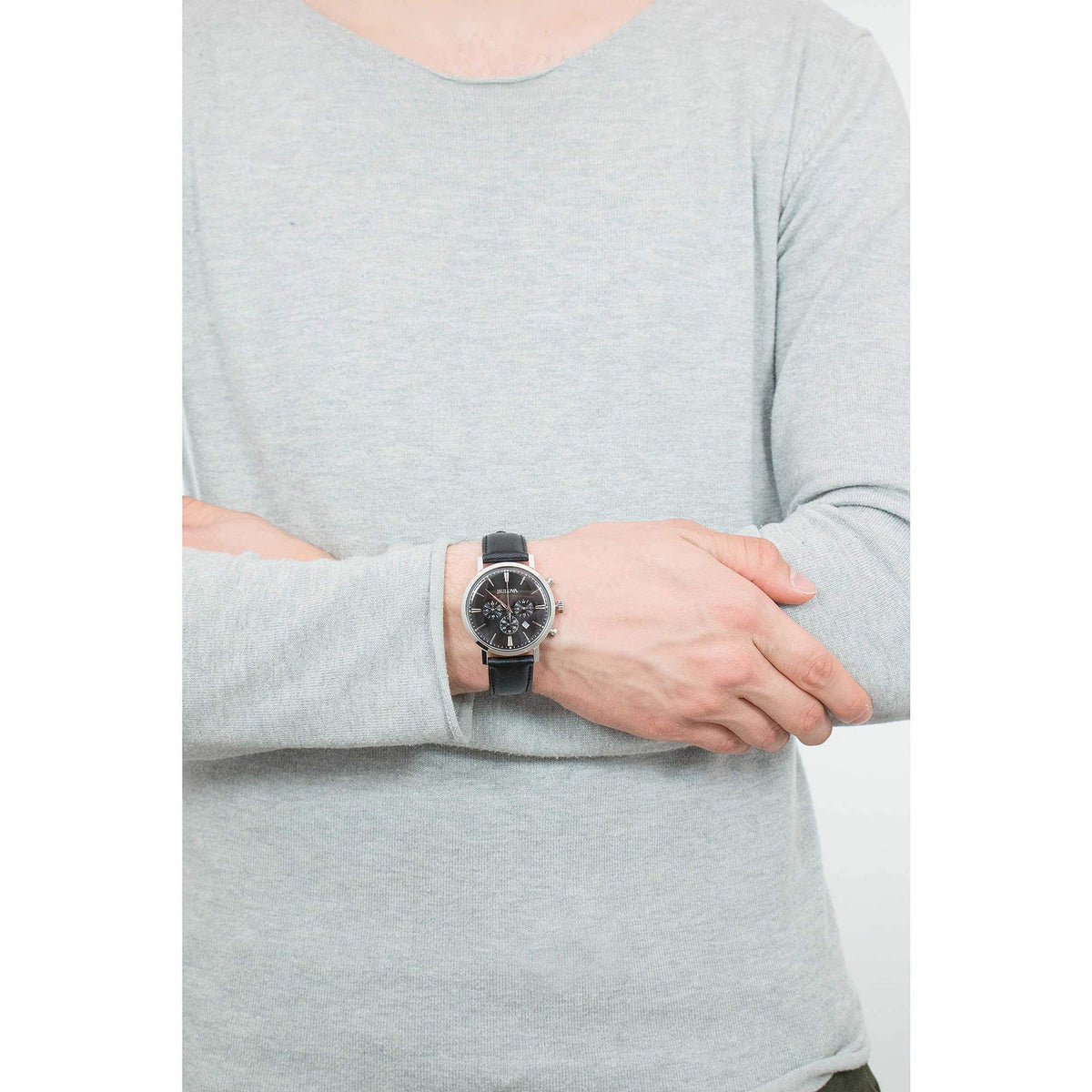 Bulova Classic Aerojet de hombre banda de piel – 96B262