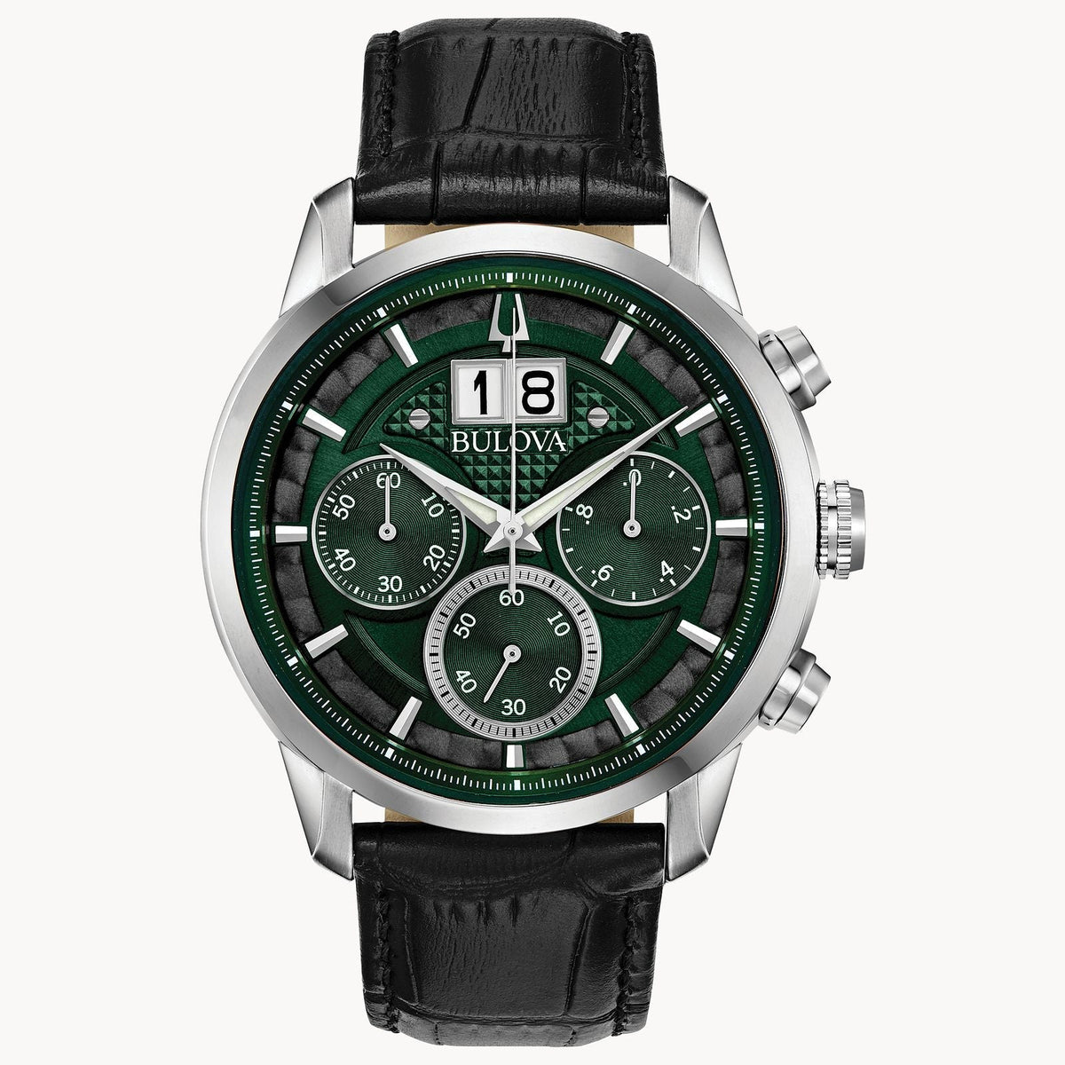 Bulova Sutton de hombre pulsera de cuero – 96B310