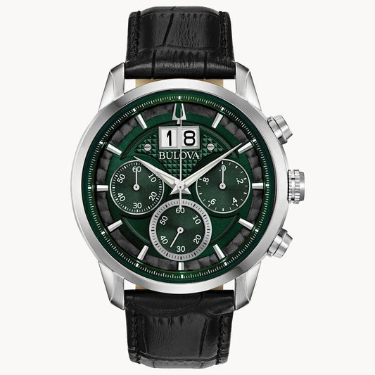 Bulova Sutton de hombre pulsera de cuero – 96B310