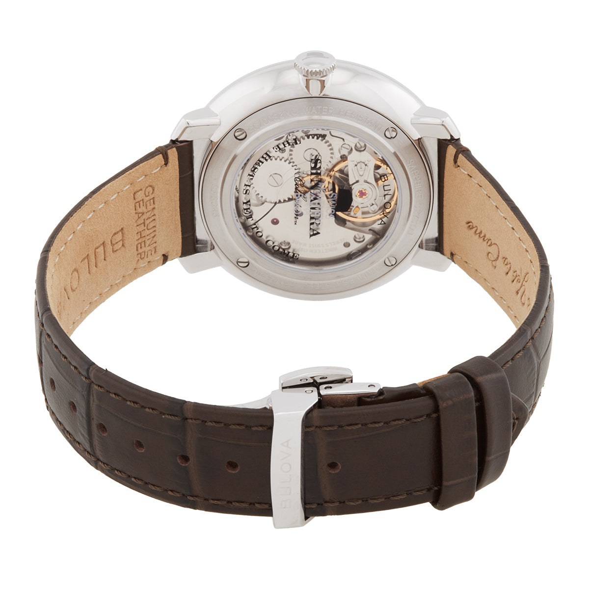 Bulova Frank Sinatra de hombre correa de cuero – 96B345