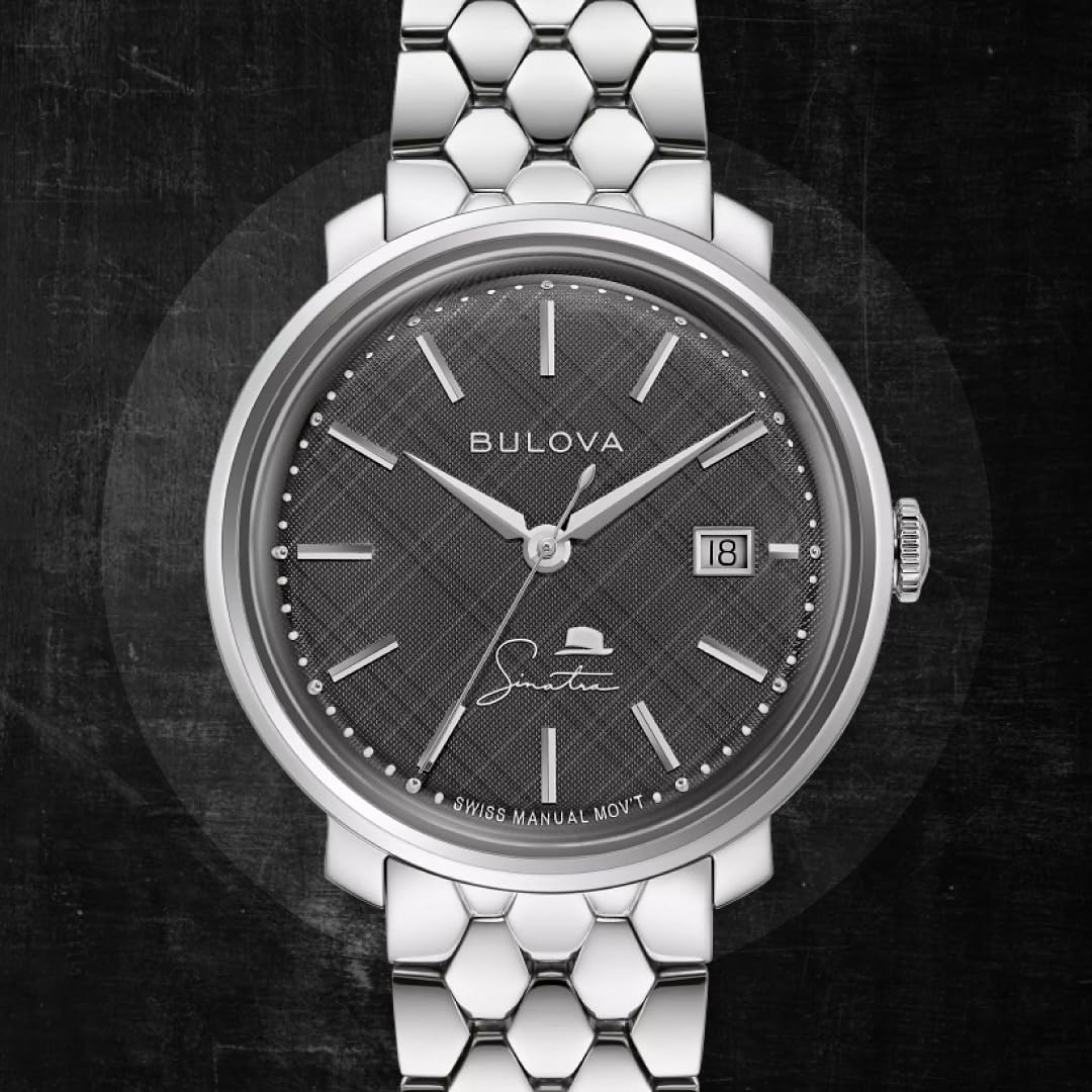 Bulova Frank Sinatra de hombre correa de metal – 96B346