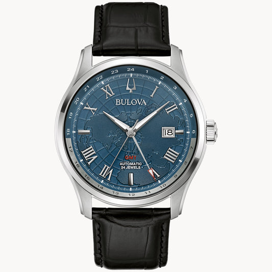Bulova Wilton de hombre pulsera de cuero 43 mm – 96B385