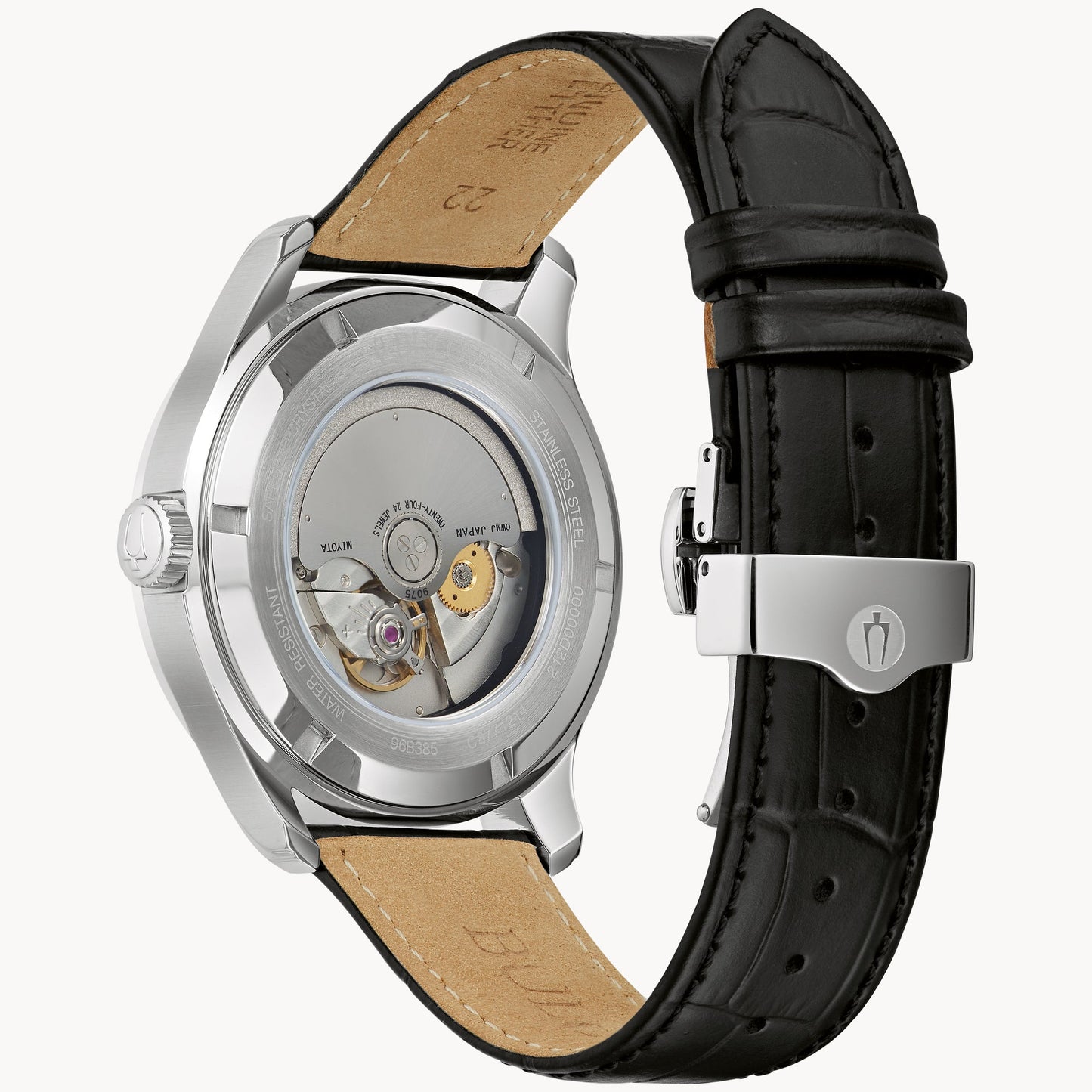 Bulova Wilton de hombre pulsera de cuero 43 mm – 96B385