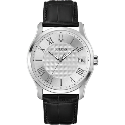 Bulova Wilton de hombre banda de piel 41 mm – 96B388