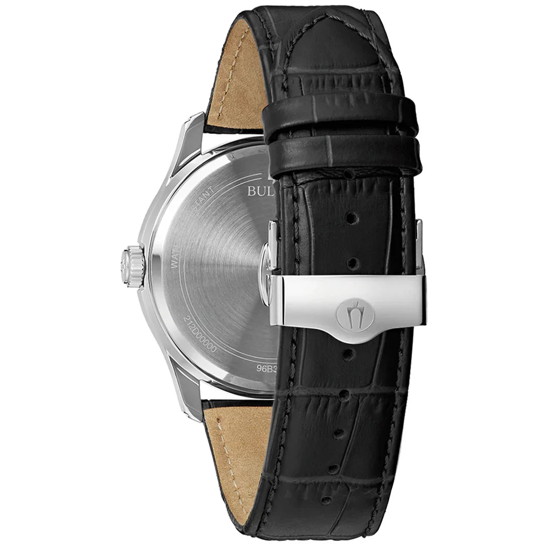 Bulova Wilton de hombre correa de piel 41 mm – 96B390